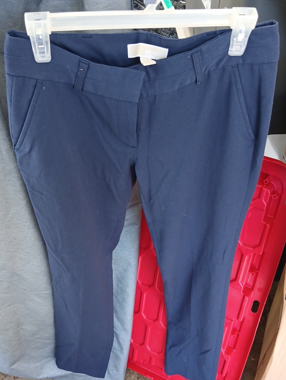 Michael Kors Navy Cropped Slim Ankle Jeans
